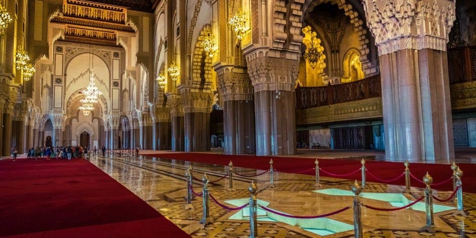 inside hassan II mosque casablanca